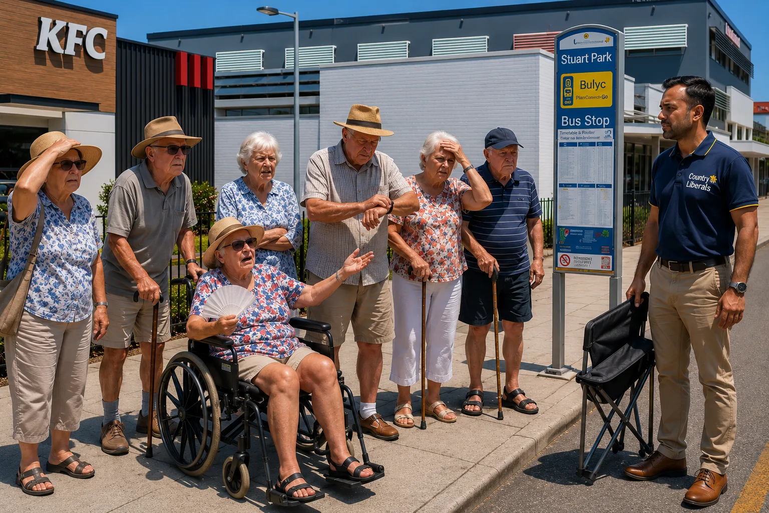 Install a bus seat at Stuart Park 103 bus stop